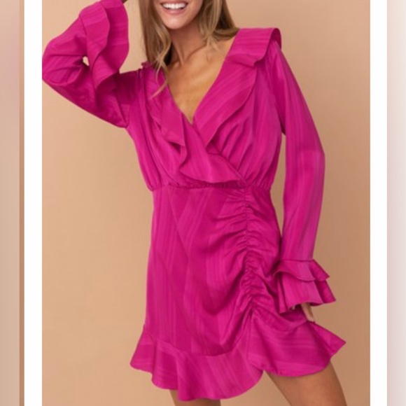 FREEME Dresses & Skirts - Freeme Mini Dress Fuchsia Large